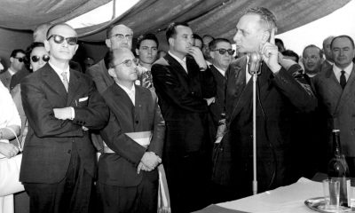 nella prima foto il Preside Cassati, sindaco di Tricase, Giacinto Urso, Francesco Ferrari e l'avv. Girolamo Vergine presidente della Provincia